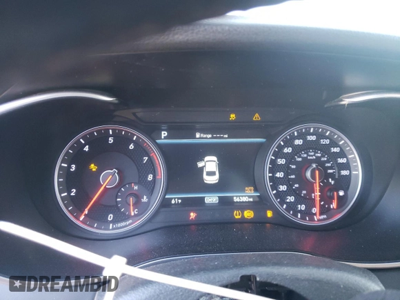 2020 Genesis G70 2.0T with VIN KMTG44LA1LU045400, listed as a Copart auction lot 83072684 with 56,380 mi miles and Non repairable. Bid and sale history available at DreamBid. Image 9.