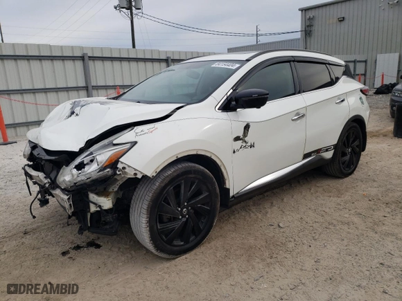 2017 Nissan Murano Platinum with VIN 5N1AZ2MH3HN148689, listed as a Copart auction lot 86223424 with 195,046 mi miles and Salvage Title. Bid and sale history available at carsss.com. Image 1.
