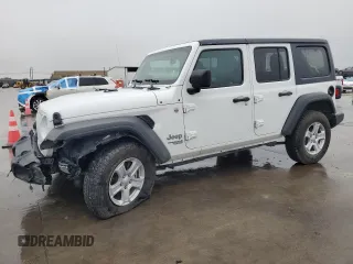 2021 Jeep Wrangler Unlimited Sport Altitude with VIN 1C4HJXDN1MW592428, listed as a Copart auction lot 79781444 with 95,493 mi miles and Salvage title. Bid and sale history available at DreamBid. Image 1.