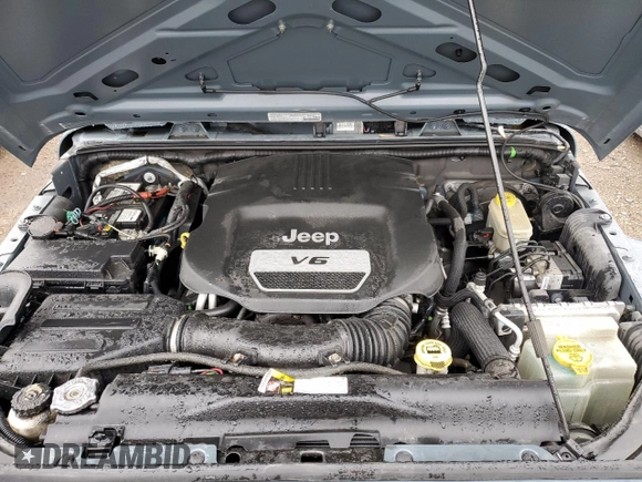 2014 Jeep Wrangler Sport с VIN 1C4AJWAG1EL117219, выставлен на аукционе Copart как лот 59696355 с пробегом 105 865 миль миль и Списание • Salvage title. История ставок и продаж доступна на DreamBid. Изображение 11.