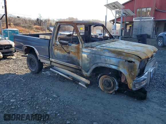 1986 Ford F-150 with VIN 1FTEF14H7GNB46015, listed as a Copart auction lot 80076324 with 0 mi miles and Salvage Title. Bid and sale history available at carsss.com. Image 4.