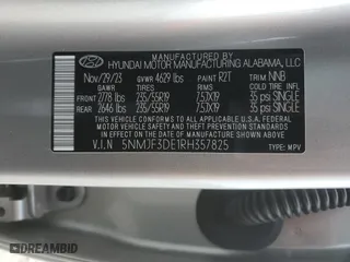 2024 Hyundai Tucson SEL with VIN 5NMJF3DE1RH357825, listed as a Copart auction lot 44828455 with 14,534 mi miles and Salvage Title. Bid and sale history available at carsss.com. Image 15.