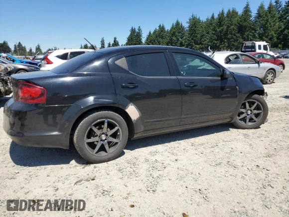 2013 Dodge Avenger SXT with VIN 1C3CDZCB0DN665674, listed as a Copart auction lot 64692425 with 253,030 mi miles and Salvage title. Bid and sale history available at DreamBid. Image 3.
