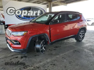 2025 Jeep Compass Limited с VIN 3C4NJDCN8ST550456, выставлен на аукционе Copart как лот 64238505 с пробегом 10 306 миль миль и Списание • Salvage title. История ставок и продаж доступна на DreamBid. Изображение 1.