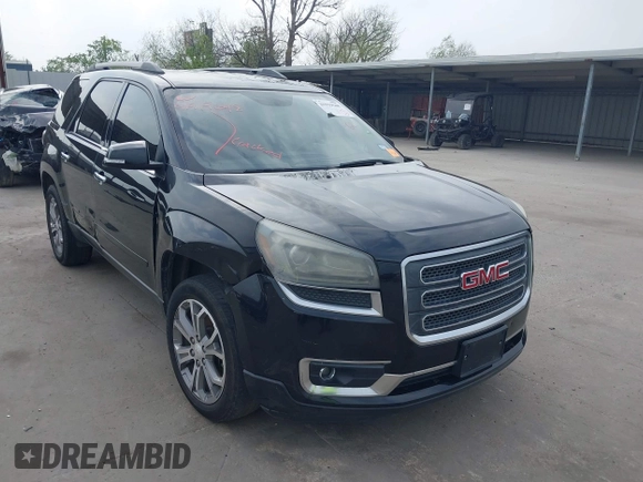 2014 GMC Acadia SLT with VIN 1GKKRRKD1EJ357969, listed as a IAAI auction lot 41919648 with 156,572 mi miles. Bid and sale history available at carsss.com. Image 1.
