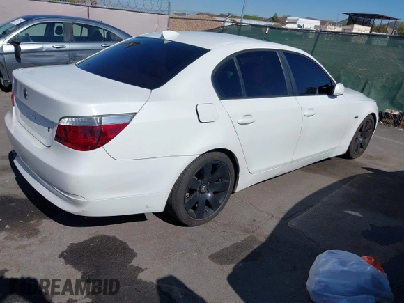 2007 BMW 5 Series 530i with VIN WBANE735X7CM55869, listed as a IAAI auction lot 42228854 with 224,397 mi miles and . Bid and sale history available at DreamBid. Image 4.