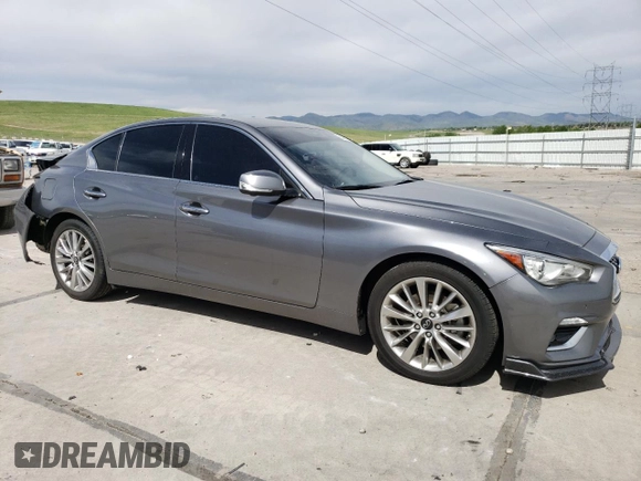 2021 Infiniti Q50 Luxe z VIN JN1EV7BR7MM752758, wystawiony jako Copart lot #55964125 z przebiegiem 86 027 mil mil oraz Szkoda całkowita • Salvage title. Historia ofert i sprzedaży dostępna na DreamBid. Obrazek 4.