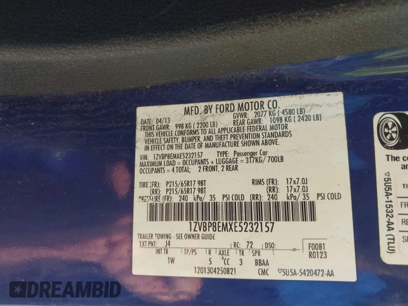 2014 Ford Mustang V6 с VIN 1ZVBP8EMXE5232157, выставлен на аукционе IAAI как лот 42681349 с пробегом 158 472 миль миль и . История ставок и продаж доступна на DreamBid. Изображение 9.