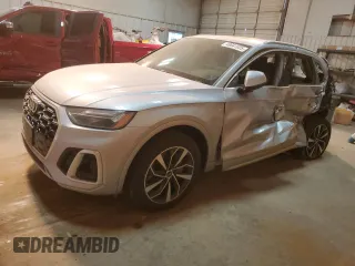 2022 Audi Q5 S line Premium Plus with VIN WA1EAAFY3N2114442, listed as a Copart auction lot 49641025 with 0 mi miles and Salvage Title. Bid and sale history available at carsss.com. Image 1.