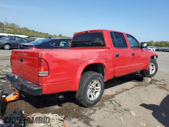 2003 Dodge Dakota Sport with VIN 1D7HL38NX3S222930, listed as a Copart auction lot 71812234 with 203,140 mi miles and Salvage Title. Bid and sale history available at carsss.com. Image 3.