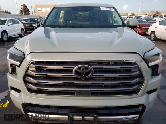 2023 Toyota Sequoia SR5 with VIN 7SVAAABA3PX003446, listed as a Copart auction lot 44369805 with 46,086 mi miles and Salvage Title. Bid and sale history available at carsss.com. Image 5.