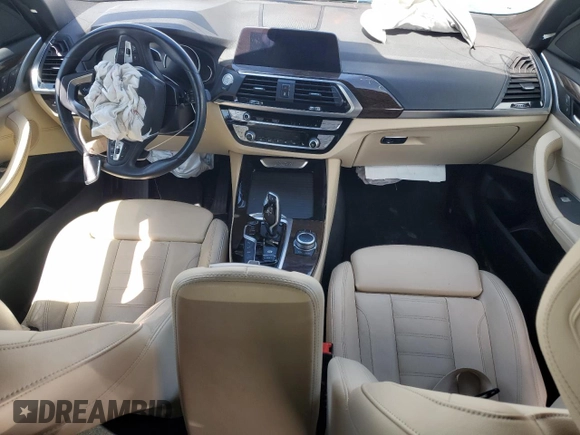 2020 BMW X3 xDrive30i with VIN 5UXTY5C0XL9C73799, listed as a Copart auction lot 48844655 with 37,526 mi miles and Salvage Title. Bid and sale history available at DreamBid. Image 8.
