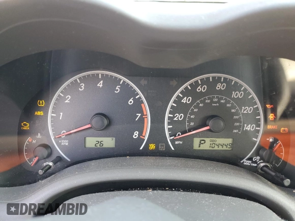 2010 Toyota Corolla with VIN 2T1BU4EE6AC409961, listed as a Copart auction lot 45735425 with 104,449 mi miles and Clean title. Bid and sale history available at DreamBid. Image 9.