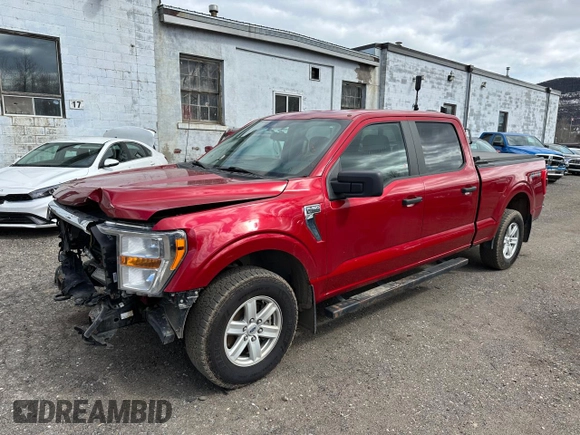 2021 Ford F-150 XL with VIN 1FTFW1E89MKD76865, listed as a Copart auction lot 55388745 with 187,417 mi miles and Salvage Title. Bid and sale history available at carsss.com. Image 1.