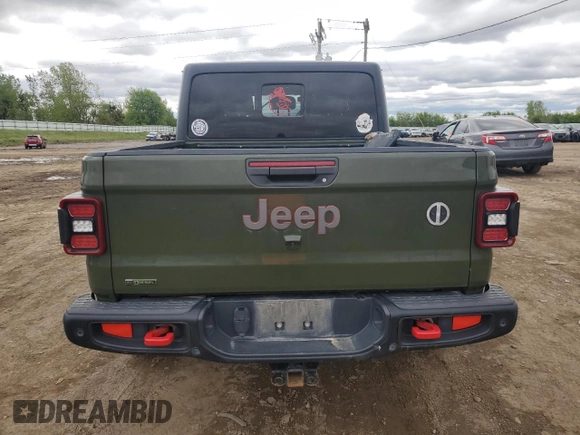 2021 Jeep Gladiator Rubicon with VIN 1C6JJTBM6ML580028, listed as a Copart auction lot 56526085 with 55,462 mi miles and Salvage title. Bid and sale history available at DreamBid. Image 6.