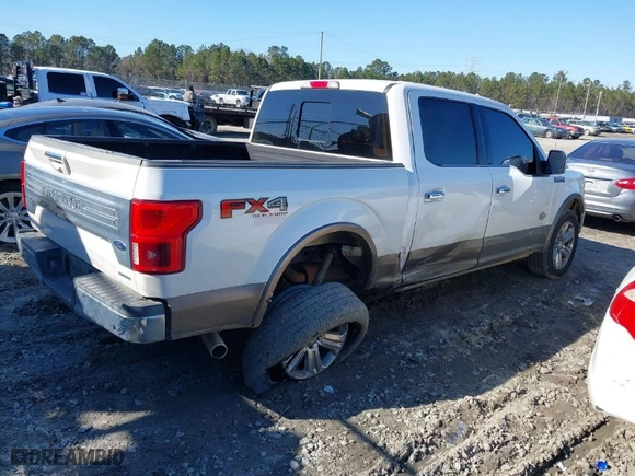 2018 Ford F-150 XL with VIN 1FTEW1EG7JFC09489, listed as a IAAI auction lot 41346016 with 129,436 mi miles. Bid and sale history available at carsss.com. Image 4.