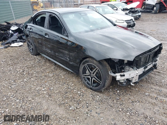 2025 Mercedes-Benz C 300 with VIN W1KAF4HB7SR244183, listed as a IAAI auction lot 41663163 with 1,291 mi miles and . Bid and sale history available at DreamBid. Image 1.