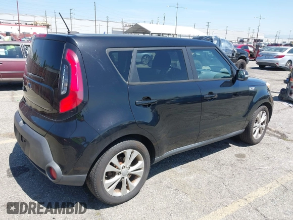 2014 Kia Soul + with VIN KNDJP3A57E7084084, listed as a IAAI auction lot 42013110 with 94,711 mi miles and . Bid and sale history available at DreamBid. Image 4.