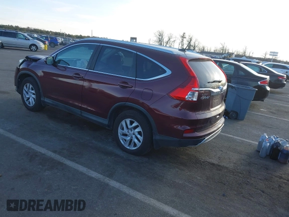 2015 Honda CR-V EX-L with VIN 2HKRM3H77FH548667, listed as a IAAI auction lot 41468394 with 212,375 mi miles. Bid and sale history available at carsss.com. Image 3.