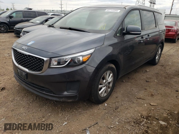 2017 Kia Sedona LX with VIN KNDMB5C16H6314869, listed as a Copart auction lot 58625264 with 132,411 mi miles and Salvage Title. Bid and sale history available at carsss.com. Image 1.