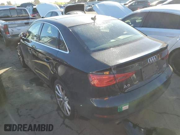 2015 Audi A3 2.0T Premium Plus with VIN WAUEFGFF9F1010227, listed as a Copart auction lot 41621014 with 99,378 mi miles. Bid and sale history available at carsss.com. Image 2.
