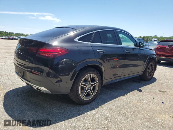 2025 Mercedes-Benz GLE 450 with VIN 4JGFD5KB9SB280918, listed as a Copart auction lot 57639525 with 7,230 mi miles and Salvage title. Bid and sale history available at DreamBid. Image 3.