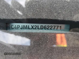 2020 Jeep Cherokee Altitude with VIN 1C4PJMLX2LD622771, listed as a Copart auction lot 47803625 with 76,741 mi miles and Salvage Title. Bid and sale history available at carsss.com. Image 15.