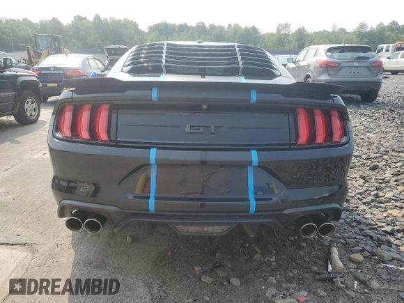 2019 Ford Mustang GT with VIN 1FA6P8CF3K5111433, listed as a Copart auction lot 59966135 with 27,572 mi miles and Salvage title. Bid and sale history available at DreamBid. Image 6.