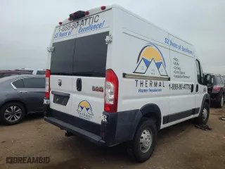 2019 Ram ProMaster Cargo Van with VIN 3C6TRVBG4KE556887, listed as a Copart auction lot 66757814 with 74,814 mi miles and Non Repairable. Bid and sale history available at carsss.com. Image 3.