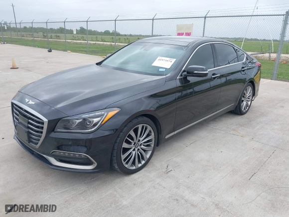 2019 Hyundai Genesis 5.0L with VIN KMHGN4JF4KU291345, listed as a IAAI auction lot 41973574 with 68,924 mi miles. Bid and sale history available at carsss.com. Image 2.