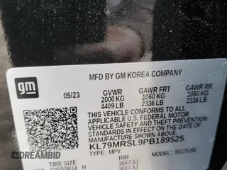 2023 Chevrolet TrailBlazer LT with VIN KL79MRSL9PB189525, listed as a Copart auction lot 66395544 with 17,807 mi miles and Salvage Title. Bid and sale history available at DreamBid. Image 13.