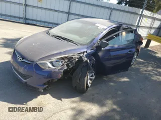2013 Hyundai Elantra Limited with VIN 5NPDH4AE9DH160415, listed as a Copart auction lot 54180605 with 52,557 mi miles and Salvage Title. Bid and sale history available at DreamBid. Image 1.