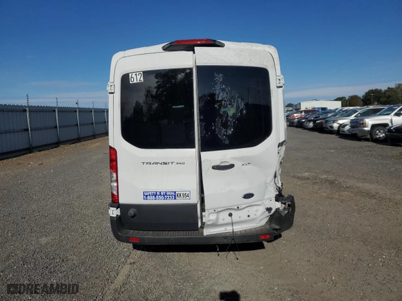 2018 Ford Transit Passenger Wagon XL with VIN 1FBAX2CM5JKB36807, listed as a Copart auction lot 74941234 with 86,588 mi miles and Salvage Title. Bid and sale history available at carsss.com. Image 6.