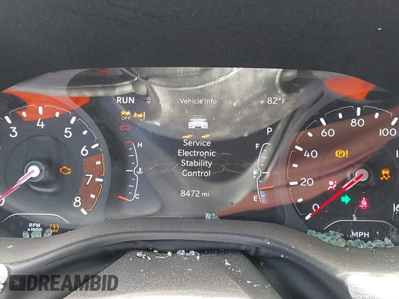 2024 Jeep Compass Sport with VIN 3C4NJDAN2RT168677, listed as a IAAI auction lot 41730940 with 8,472 mi miles and . Bid and sale history available at DreamBid. Image 7.