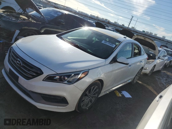 2016 Hyundai Sonata Sport with VIN 5NPE34AF5GH391120, listed as a Copart auction lot 48019405 with 78,172 mi miles and Salvage Title. Bid and sale history available at DreamBid. Image 1.