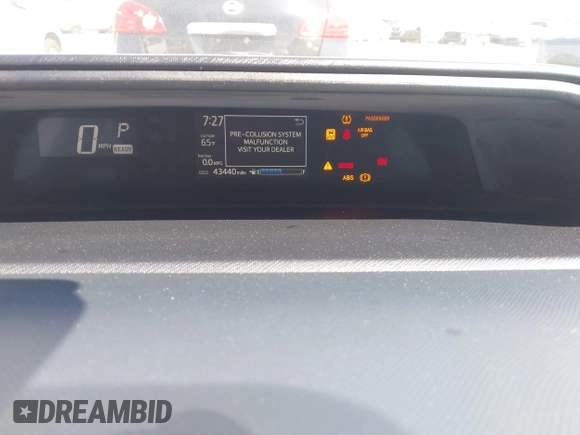2018 Toyota Prius One with VIN JTDKDTB3XJ1613079, listed as a IAAI auction lot 42054108 with 43,440 mi miles and . Bid and sale history available at DreamBid. Image 7.