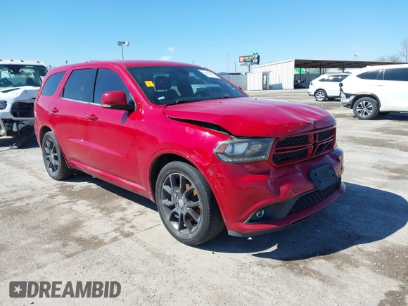 2016 Dodge Durango R/T with VIN 1C4SDHCT7GC402737, listed as a IAAI auction lot 41629418 with 206,557 mi miles and . Bid and sale history available at DreamBid. Image 1.