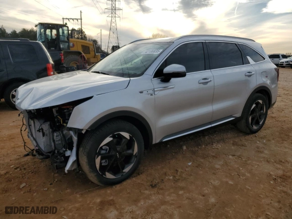 2025 Kia Sorento Hybrid EX with VIN KNDRH4JG9S5290585, listed as a Copart auction lot 42186835 with 387 mi miles and Salvage Title. Bid and sale history available at carsss.com. Image 1.
