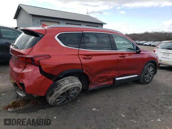 2020 Hyundai Santa Fe SEL with VIN 5NMS3CAD7LH142983, listed as a Copart auction lot 38890333 with 42,956 mi miles. Bid and sale history available at carsss.com. Image 3.