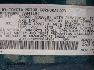 2003 Toyota RAV4 with VIN JTEGH20V936014264, listed as a IAAI auction lot 41845767 with 142,137 mi miles. Bid and sale history available at carsss.com. Image 9.