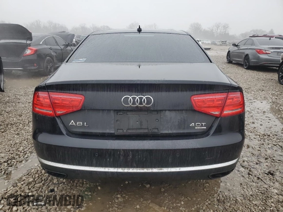2013 Audi A8 4.0L with VIN WAUR2AFD3DN010884, listed as a Copart auction lot 42517495 with 123,212 mi miles and Salvage title. Bid and sale history available at DreamBid. Image 6.