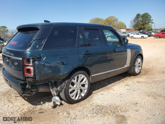 2019 Land Rover Range Rover with VIN SALGS2RE9KA520996, listed as a Copart auction lot 50520845 with 108,261 mi miles and Salvage Title. Bid and sale history available at carsss.com. Image 3.
