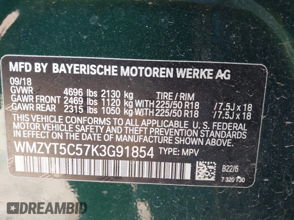 2019 MINI Countryman Cooper S z VIN WMZYT5C57K3G91854, wystawiony jako IAAI lot #41394154 z przebiegiem 68 629 mil mil oraz . Historia ofert i sprzedaży dostępna na DreamBid. Obrazek 9.