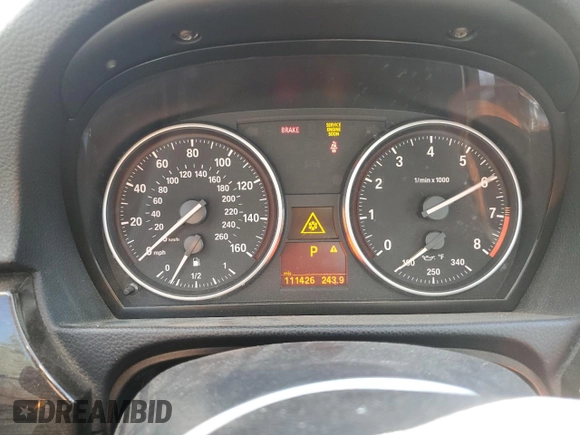 2012 BMW 3 Series 328i with VIN WBAKE5C58CJ106237, listed as a Copart auction lot 78062904 with 111,426 mi miles and Salvage Title. Bid and sale history available at carsss.com. Image 9.