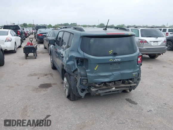 2017 Jeep Renegade Latitude with VIN ZACCJABB7HPG62825, listed as a IAAI auction lot 41919378 with 105,184 mi miles and . Bid and sale history available at DreamBid. Image 3.
