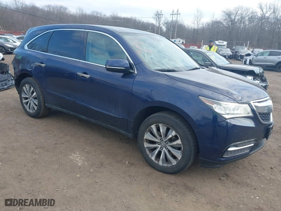 2014 Acura MDX Tech Pkg with VIN 5FRYD4H43EB021602, listed as a IAAI auction lot 41705215 with 140,767 mi miles. Bid and sale history available at carsss.com. Image 1.