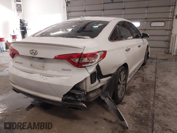 2017 Hyundai Sonata Sport with VIN 5NPE34AF7HH490930, listed as a IAAI auction lot 41383528 with 129,862 mi miles. Bid and sale history available at carsss.com. Image 4.