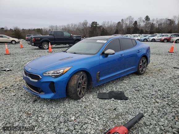 2018 Kia Stinger GT2 with VIN KNAE55LC0J6027690, listed as a Copart auction lot 41751525 with 39,373 mi miles and Salvage Title. Bid and sale history available at carsss.com. Image 1.