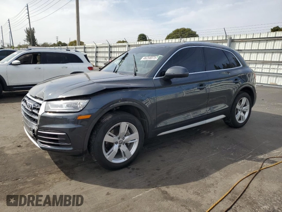2019 Audi Q5 Premium with VIN WA1ANAFY4K2086553, listed as a Copart auction lot 46258075 with 97,817 mi miles and Non Repairable. Bid and sale history available at carsss.com. Image 1.