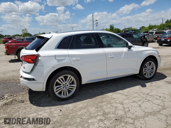 2018 Audi Q5 Premium Plus with VIN WA1BNAFY9J2240760, listed as a Copart auction lot 57845134 with 0 mi miles and Salvage Title. Bid and sale history available at carsss.com. Image 3.